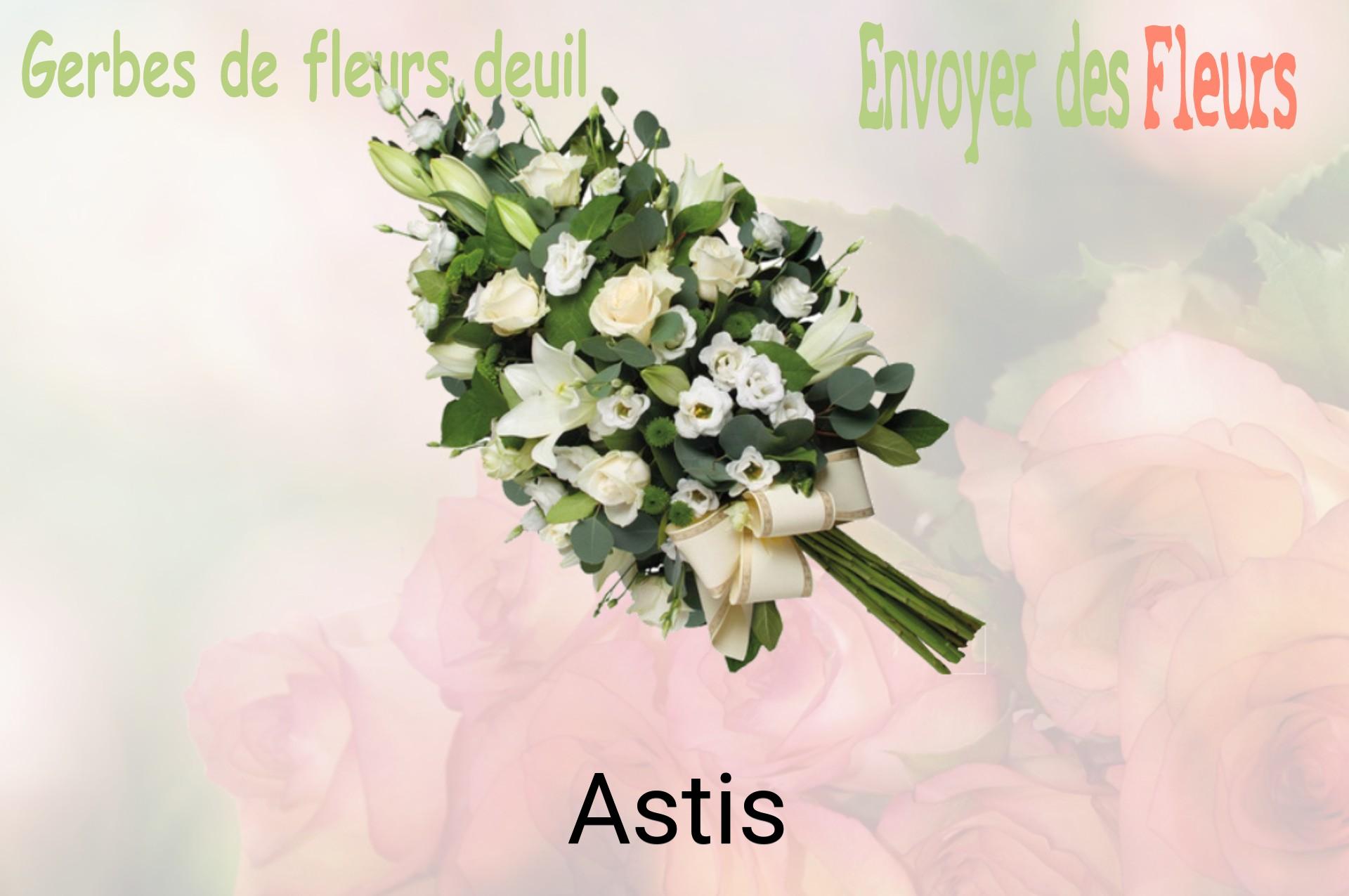 Gerbe de fleurs de deuil livrée à Astis
